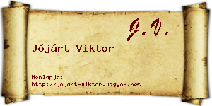 Jójárt Viktor névjegykártya